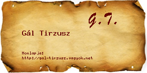 Gál Tirzusz névjegykártya